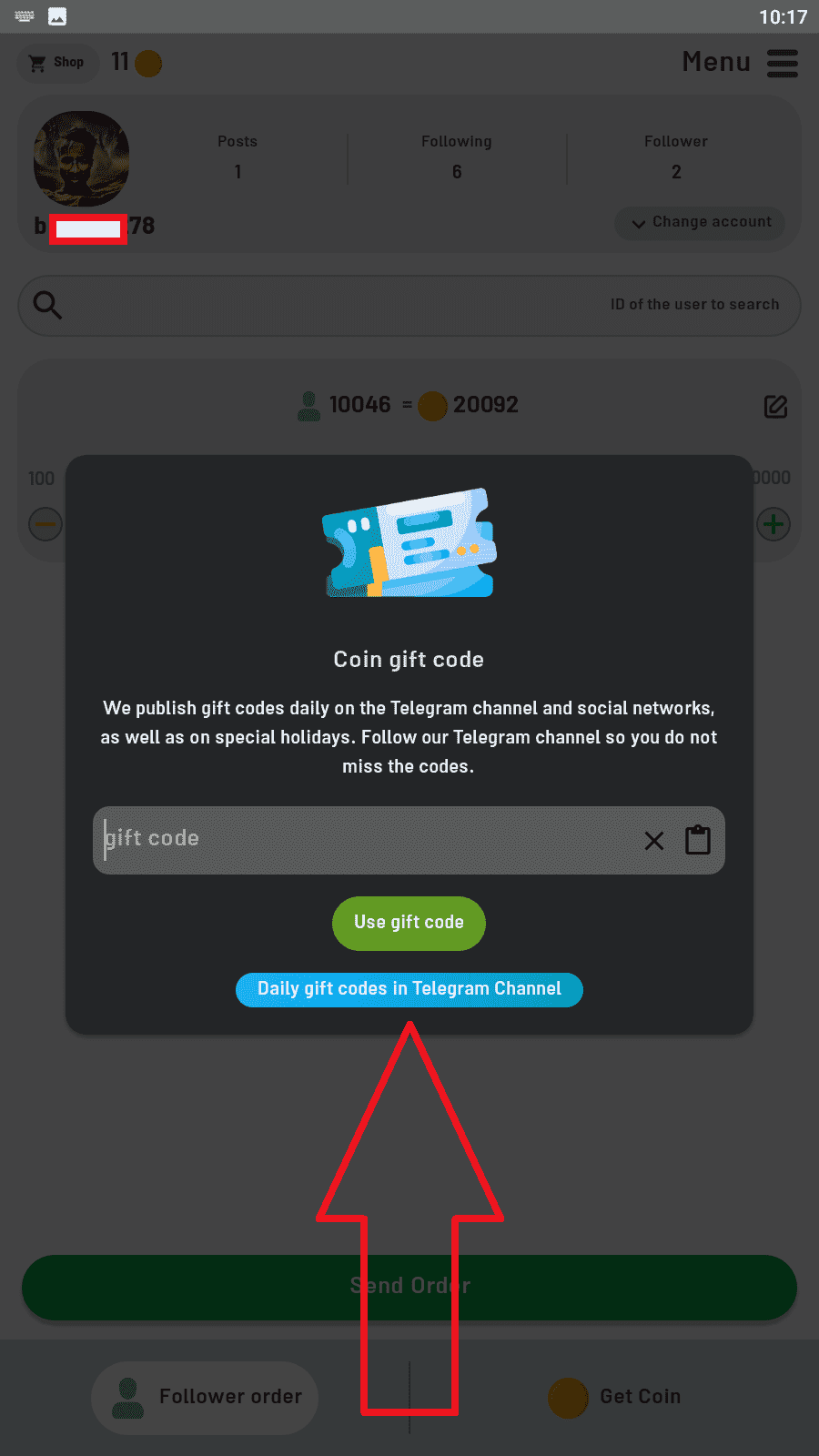 nitro gift code